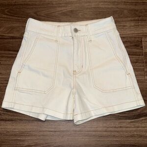 Just black denim white shorts